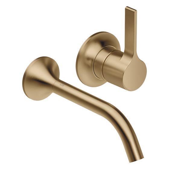 Dornbracht Waschtisch-Wand-Einhandbatterie Vaia o. Ablaufg., starr, Ausladung 190mm, 5,7l/min, Dark Brass gebürstet
