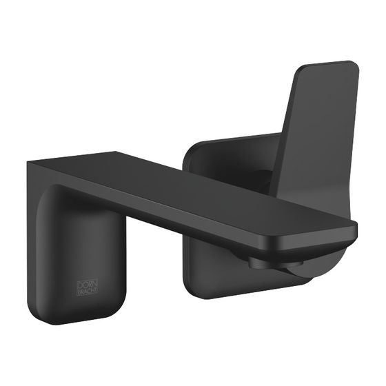 Dornbracht Waschtisch-Wand-Einhandbatterie Lissé starrer Auslauf 170mm, für Wandmontage, 5,7l/min, Schwarz matt