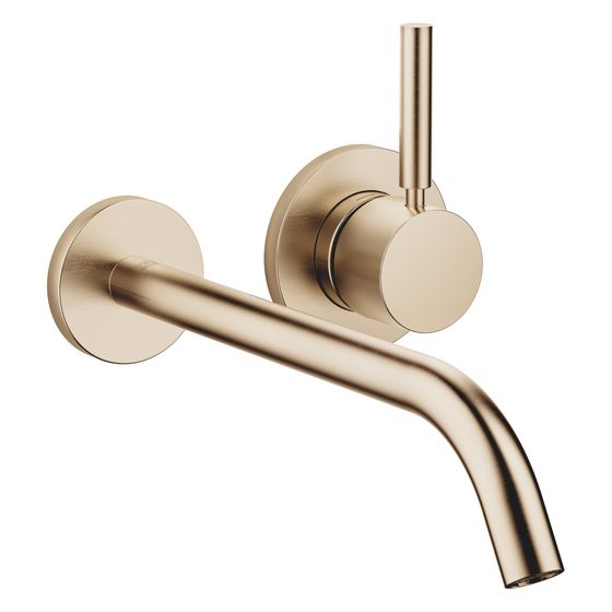 Dornbracht Waschtisch-Wand-Einhandbatterie Meta o. Ablaufg., Ausladung 250mm, starr, 5,7l/min, Light Gold gebürstet