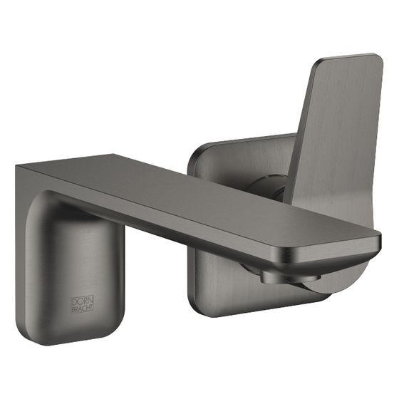 Dornbracht Waschtisch-Wand-Einhandbatterie Lissé starrer Auslauf 210mm, für Wandmontage, 5,7l/min, Dark Platinum gebürstet