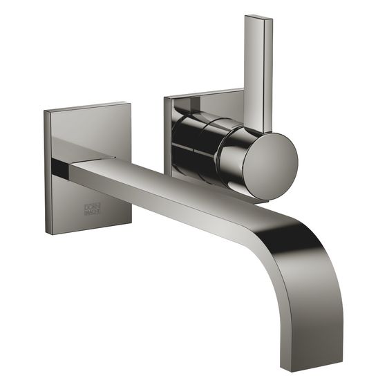 Dornbracht Waschtisch-Wand-Einhandbatterie Mem, o. Ablaufg., starrer Auslauf, 247mm, max. 5,7l/min, Dark Chrome