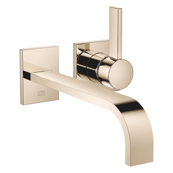 Dornbracht Waschtisch-Wand-Einhandbatterie Mem, o. Ablaufg., starrer Auslauf, 247mm, max. 5,7l/min, Champagne 22kt Gold