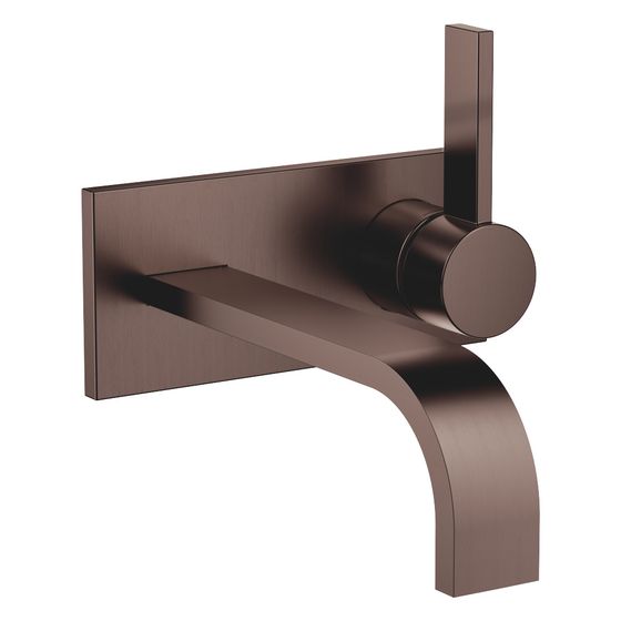 Dornbracht Waschtisch-Wand-Einhandbatterie Mem, mit Abdeck., o. Abl., starrer Ausl., 207mm, 5,7l/min, Dark Bronze gebürstet PVD
