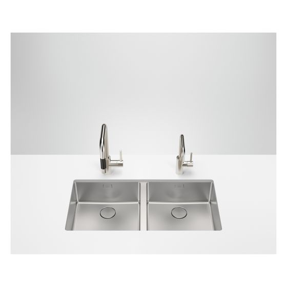 Dornbracht Spülbecken Doppelbecken für Unterbau 400x400x175mm, Edelstahl gebürstet, 38240004-86
