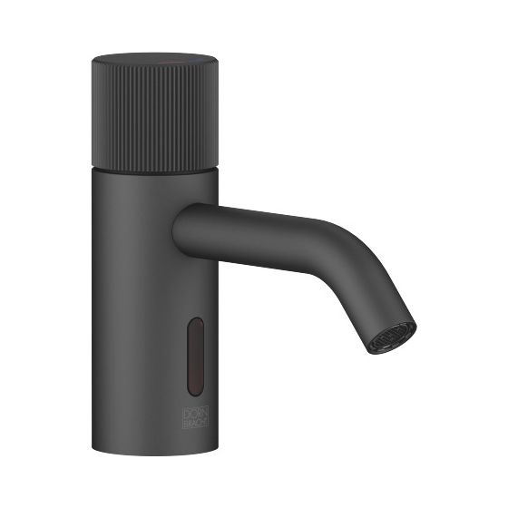 Dornbracht Waschtischarmatur Meta Infrarot-Sensorik o. Ablaufg., Ausladung 125mm, starr, 5,7l/min, Schwarz matt