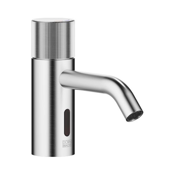 Dornbracht Waschtischarmatur Meta Infrarot-Sensorik o. Ablaufg., Ausladung 125mm, starr, 5,7l/min, Chrom gebürstet