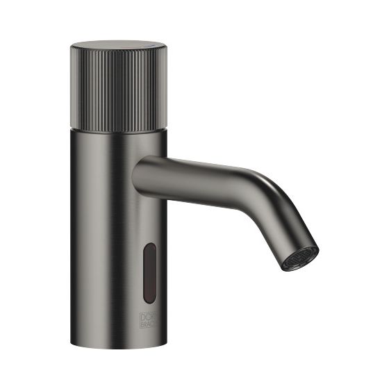 Dornbracht Waschtischarmatur Meta Infrarot-Sensorik o. Ablaufg., Ausladung 125mm, starr, 5,7l/min, Dark Platinum geb