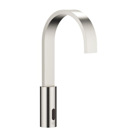 Dornbracht Waschtischarmatur Mem Touchfree, Standmontage, IR, starrer Ausl., Ausladung 165mm, max. 5,7l/min, Platin gebürstet