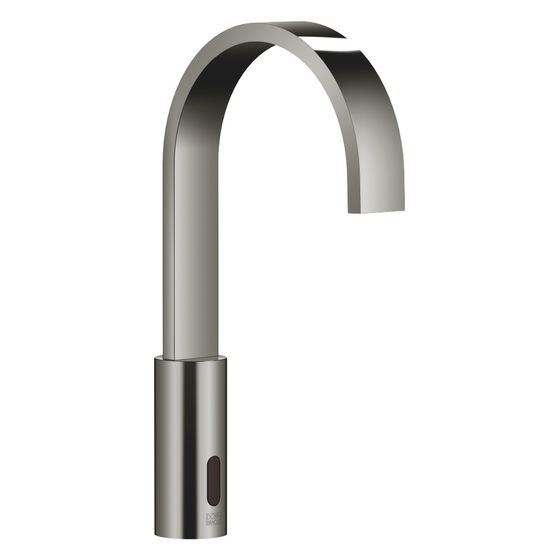 Dornbracht Waschtischarmatur Mem Touchfree, Standmontage, IR, starrer Ausl., Ausladung 165mm, max. 5,7l/min, Dark Chrome