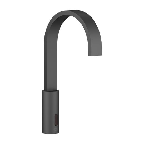 Dornbracht Waschtischarmatur Mem Touchfree, Standmontage, IR, starrer Ausl., Ausladung 165mm, max. 5,7l/min, Schwarz matt