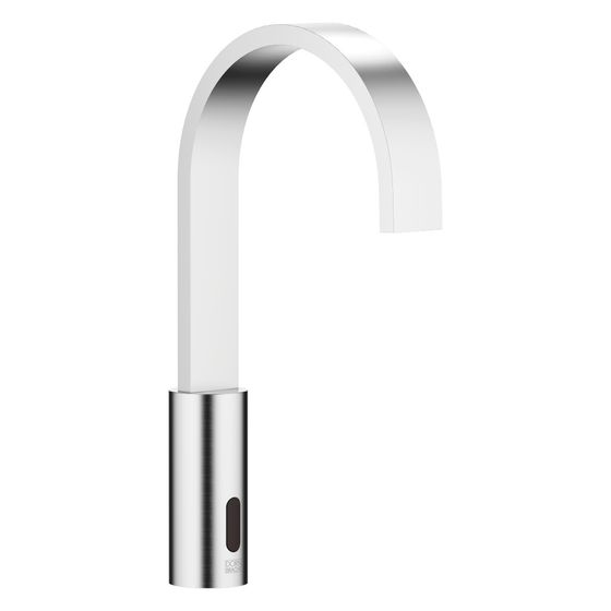 Dornbracht Waschtischarmatur Mem Touchfree, Standmontage, IR, starrer Ausl., Ausladung 165mm, max. 5,7l/min, Chrom gebürstet