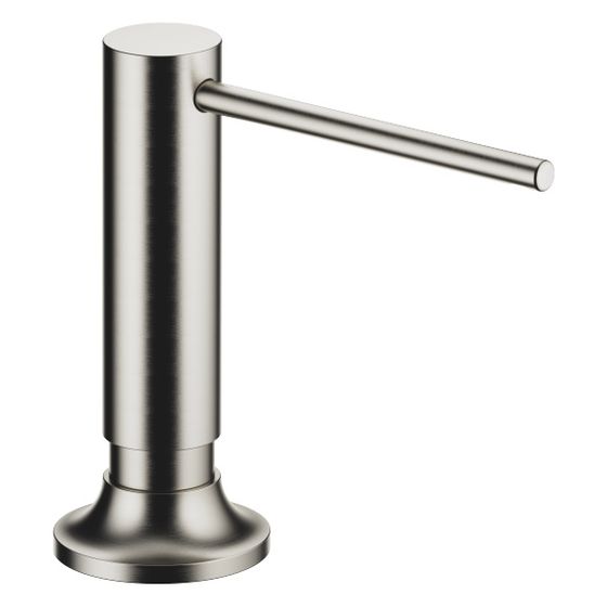 Dornbracht Spender Vaia mit Rosette, schwenkbar, Ausladung 140mm, 500ml, Platin gebürstet