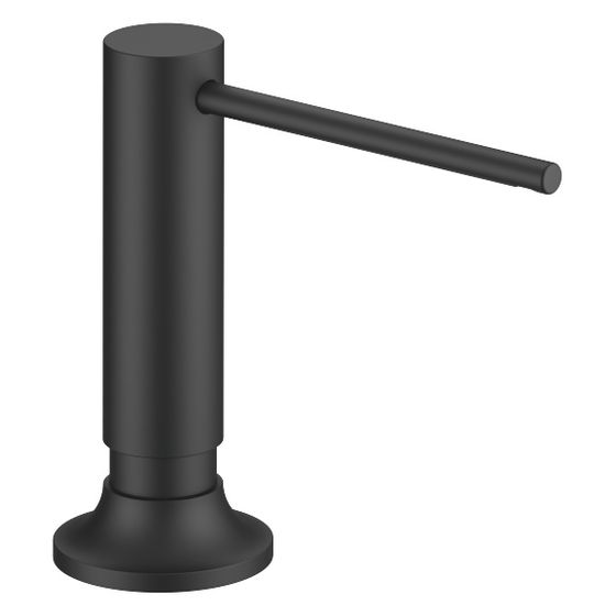 Dornbracht Spender Vaia mit Rosette, schwenkbar, Ausladung 140mm, 500ml, Schwarz matt