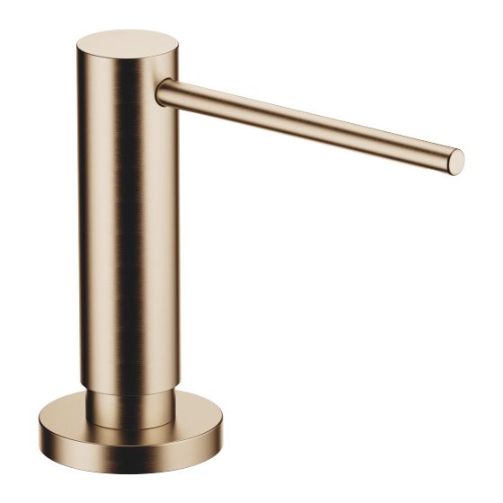 Dornbracht Spender mit Rosette Lot Ausladung 124mm 500ml, Champagne gebürstet 22kt Gold, 82444970-46