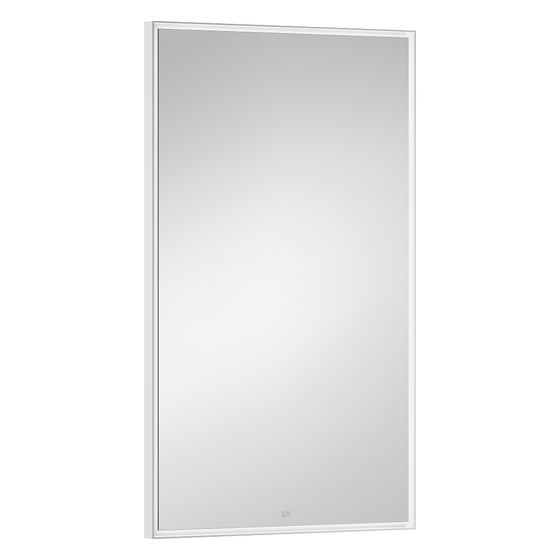 Dornbracht Lichtspiegel eckig mit umlaufendem Aluminiumrahmen LED-Beleuchtung dimmbar IP44 1000x600x40mm, Weiß matt