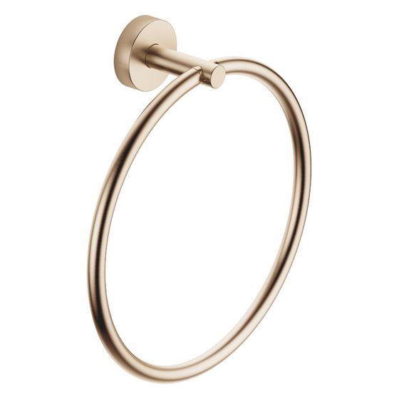 Dornbracht Handtuchring rund 185mm Ausladung 55mm Rosette 40mm, Champagne gebürstet 22kt Gold