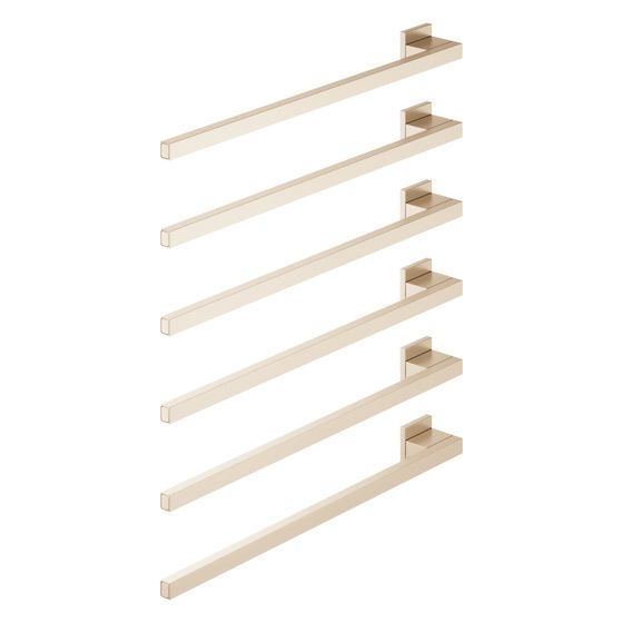 Dornbracht Handtuchwärmer 6-fach Ausladung links ohne Bedienelement IP 44 600x660x63mm 90W, Champagne gebürstet 22kt Gold