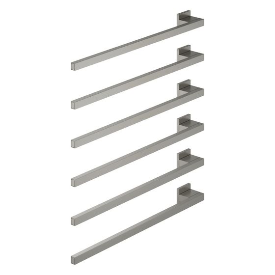 Dornbracht Handtuchwärmer 6-fach Ausladung links ohne Bedienelement IP 44 600x660x63mm 90W, Dark Platinum gebürstet
