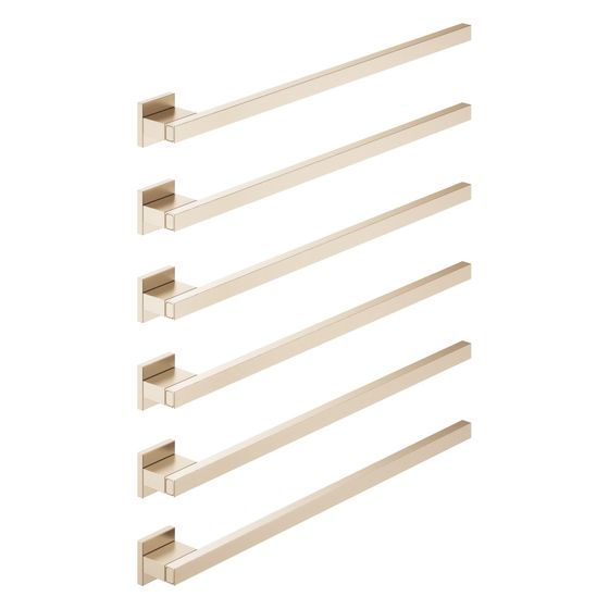 Dornbracht Handtuchwärmer 6-fach Ausladung rechts ohne Bedienelement IP 44 600x660x63mm 90W, Champagne gebürstet 22kt Gold
