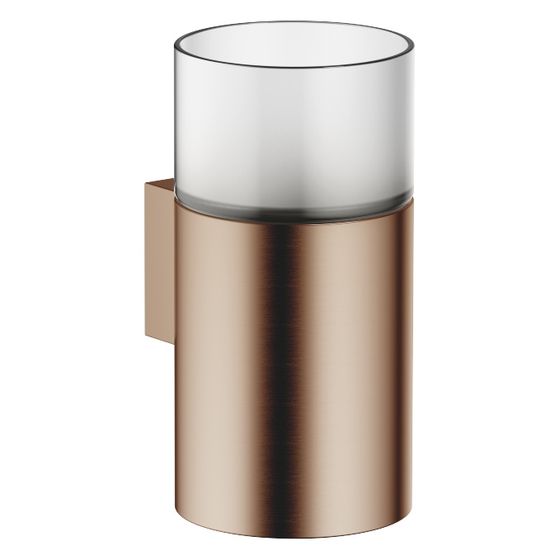 Dornbracht Glashalter Wandmodell, Kristallglas matt, Ausladung 110mm, Bronze gebürstet