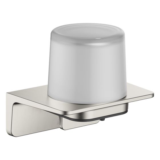 Dornbracht Lotionspender Kristallglas matt Stichmaß 90mm 140x130x103mm, Platin gebürstet