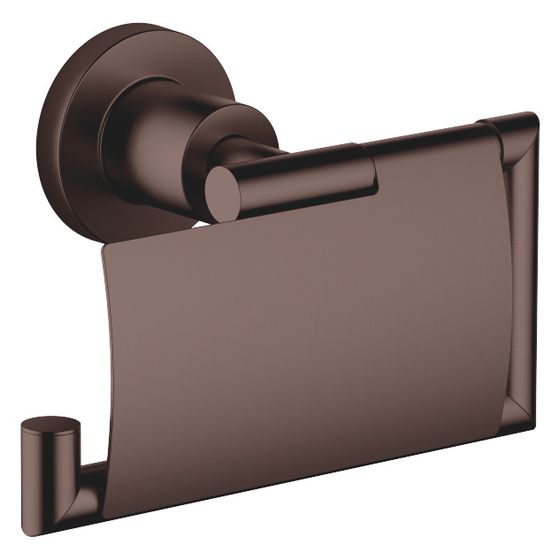 Dornbracht Papierrollenhalter Tara mit Deckel, Ausladung 77mm, Dark Bronze gebürstet