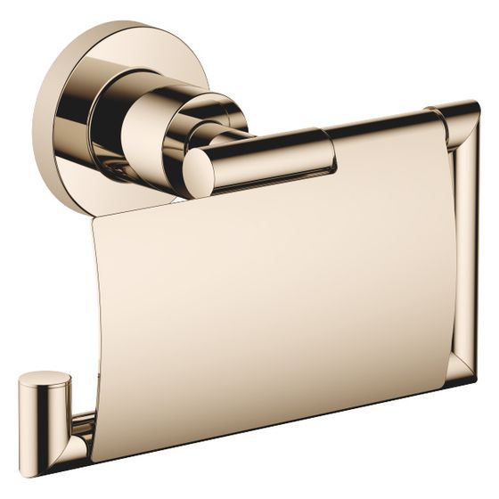 Dornbracht Papierrollenhalter Tara mit Deckel, Ausladung 77mm, Champagne 22kt Gold