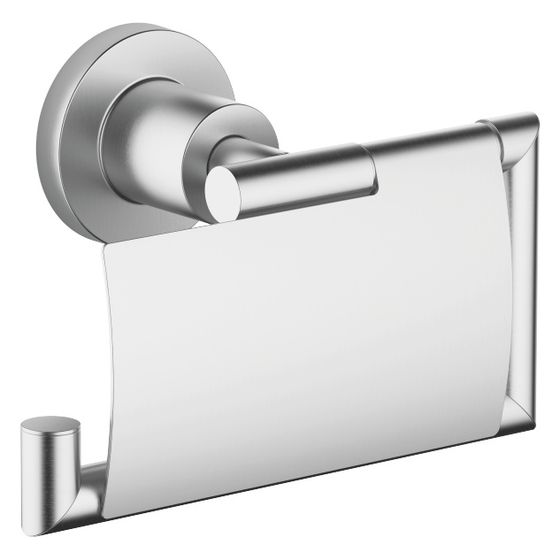 Dornbracht Papierrollenhalter Tara mit Deckel, Ausladung 77mm, Chrom gebürstet