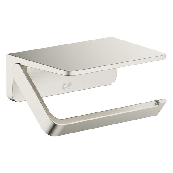 Dornbracht Papierrollenhalter mit Ablage 145x73x103mm Stichmaß 90mm, Platin gebürstet