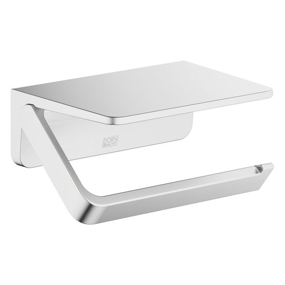 Dornbracht Papierrollenhalter mit Ablage 145x73x103mm Stichmaß 90mm, Chrom gebürstet