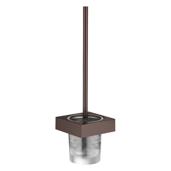 Dornbracht Toiletten-Bürstengarnitur Wandmodell MEM Kristallglas matt 118x415x118mm, Dark Bronze gebürstet PVD