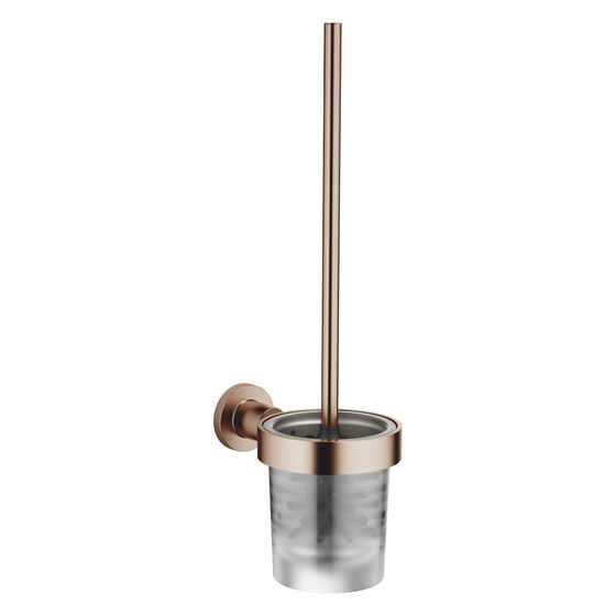 Dornbracht Toiletten-Bürstengarnitur Tara Wandmodell, Ausladung 180mm, Kristallglas matt, Bronze gebürstet