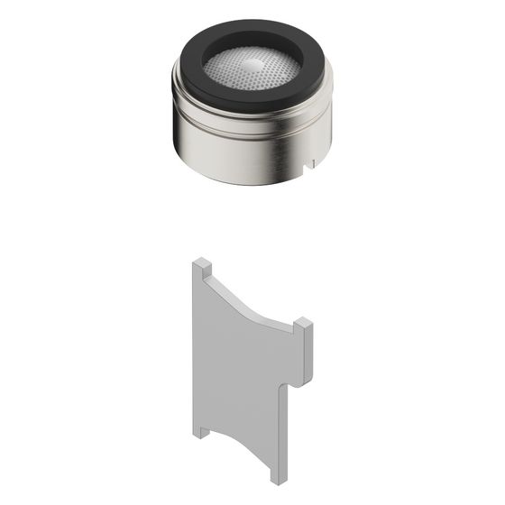 Dornbracht Luftsprudler mit Schlitz, M24x1 8l/min, Platin gebürstet, 90230102607-06