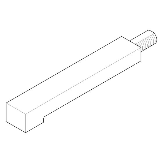 Dornbracht Auslauf, 211x25x30mm, Platin gebürstet, 04205011000-06