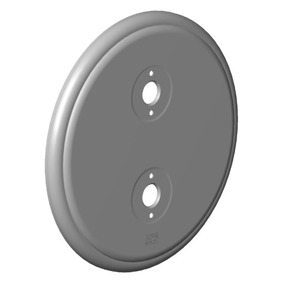 Dornbracht Rosette für Thermostat, 175x11,5mm, Messing gebürstet 23kt Gold, 091102307-28