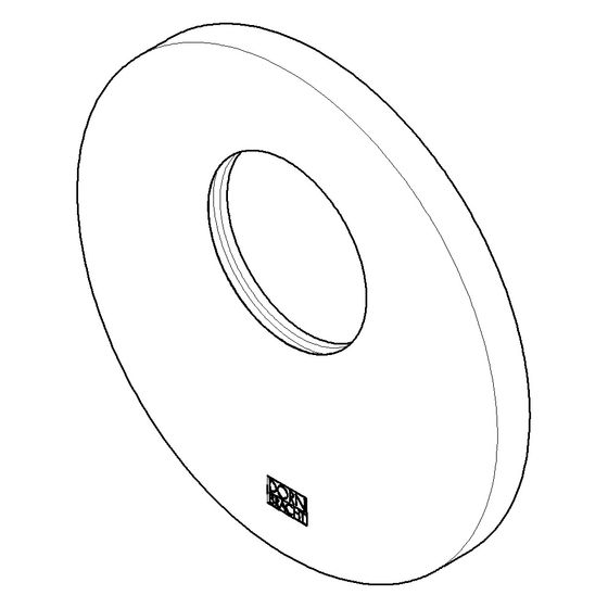 Dornbracht Rosette für xTool, 124x10mm, Platin gebürstet, 091102537-06
