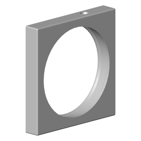 Dornbracht Rosette, 60x60x9mm, D 50,4mm, Platin gebürstet, 092767016-06