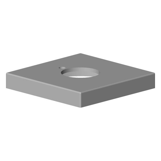 Dornbracht Rosette, 60x60x9mm, D 22,2mm, Platin, 092768002-08