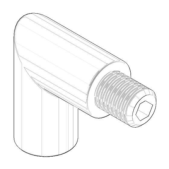 Dornbracht Griff Winkelstück, 26x23x12mm, Dark Platinum gebürstet, 04182002200-99