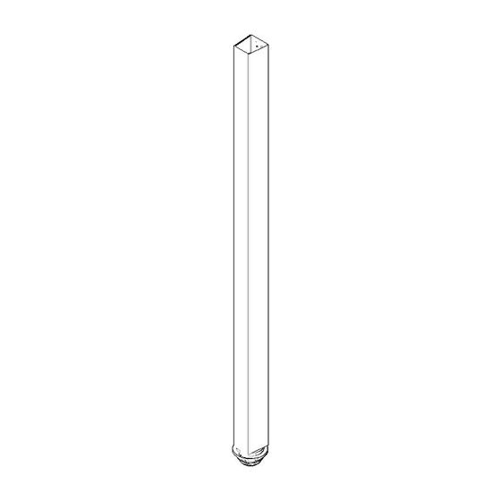 Dornbracht Rohr für Designteil, D 71,5x1030,5mm, Champagne, 04282203910-47