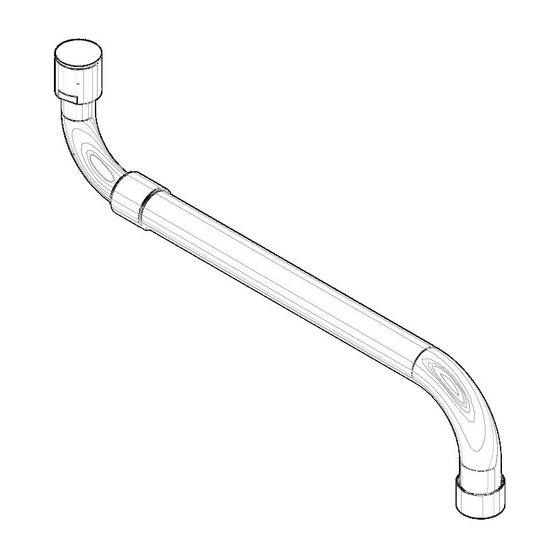 Dornbracht Auslauf für Spültisch Wand, ausziehbar 18x225mm, Messing gebürstet 23kt Gold, 04282507500-28
