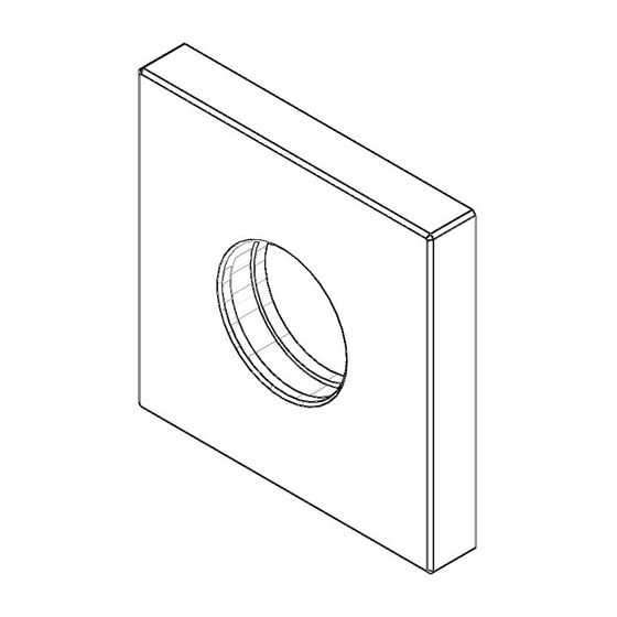 Dornbracht Rosette, 55x55x9mm, Messing gebürstet, 082797505-28