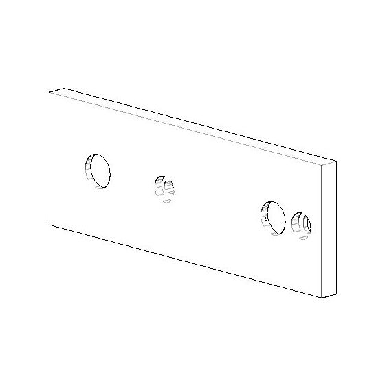 Dornbracht Rosette, 100x55,5x8,5mm, Platin gebürstet, 091101072-06