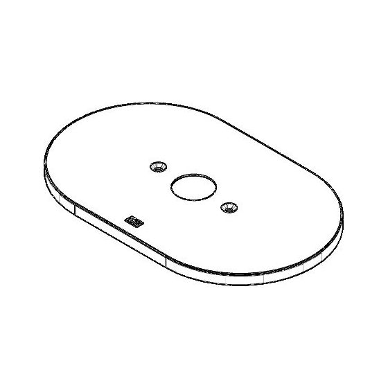 Dornbracht Rosette für Pressure Balance Valve, 245x145x9mm, Platin gebürstet, 091102055-06