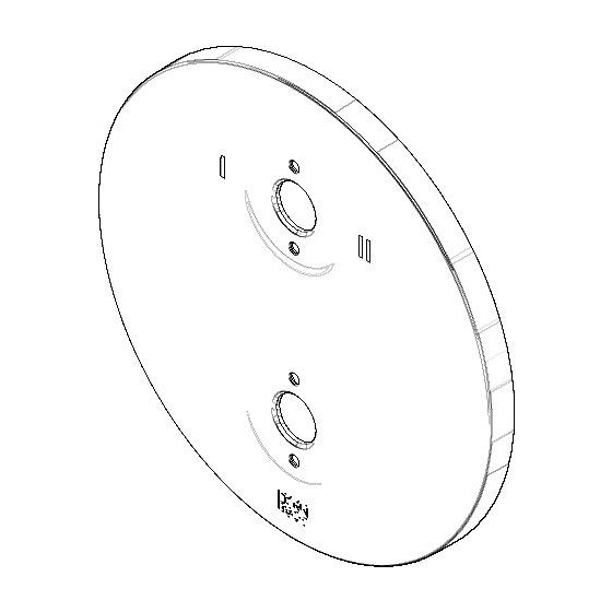 Dornbracht Rosette für Ersatzteile mit Symbolen, 150x9mm, Messing gebürstet, 091102266-28