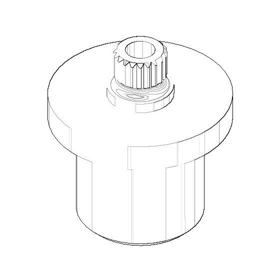 Dornbracht Rastbuchsenaufnahme, D 26x28mm, Platin, 091212014-08