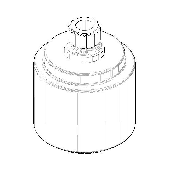 Dornbracht Rastbuchsenaufnahme Ersatzteile 091212041 24x30,2mm weiß matt