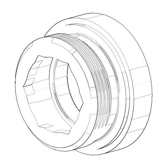 Dornbracht Rastbuchsenaufnahme, 19,5x9,5mm, Dark Platinum gebürstet, 091212043-99