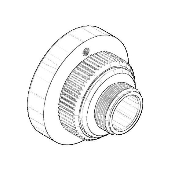 Dornbracht Rastbuchsenaufnahme, 35x26,5mm, Chrom gebürstet, 091212051-93