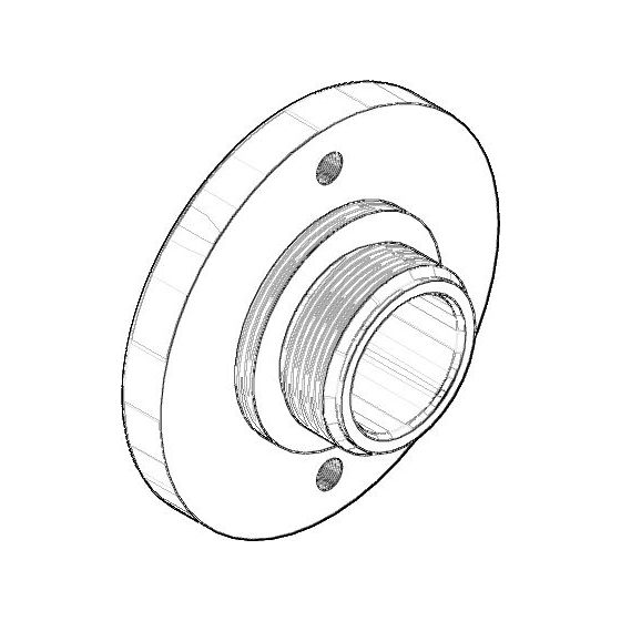 Dornbracht Rastbuchsenaufnahme, D 34,5x15mm, Messing gebürstet, 091212053-28
